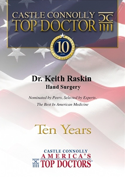 dr keith raskin awards castle connolly top doctor hand surgery
