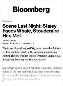 dr keith raskin recognition, bloomberg article: scene last night staley faces whale, stoudemire hits met
